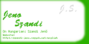 jeno szandi business card